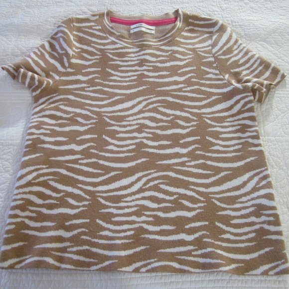 Anthropologie Sweater XS Evanna Zebra Animal Print - Picture 2 of 5